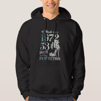 Vrouwen 53e verjaardag Bloemen gemaakt in 1972 53  Hoodie