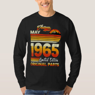 Vrouwen 57 Jaar Oud Retro Vintage Mei 1965 57th T-shirt