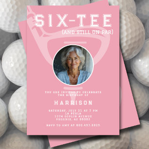 Vrouwen 60ste verjaardag Party Foto Modern Golf Pi Kaart