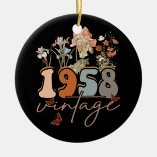 Vrouwen 65 jaar oud  T-shirt 1958 65e verjaardag Keramisch Ornament