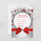 Vrouwen 70ste verjaardagsfeest RSVP Red Silver (Achterkant)