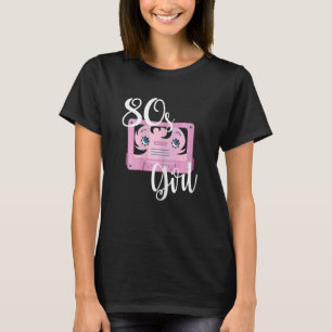 Vrouwen 80s Meisje 80s Kind Retro Muziek Cassette T-shirt