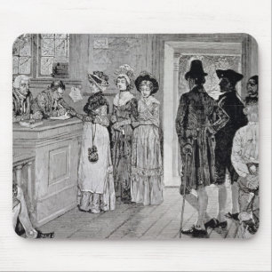 Vrouwen aan de Polen in New Jersey Muismat