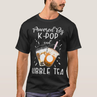 Vrouwen aangedreven door KPOP Boba tea bellenthee T-shirt