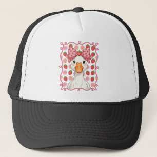 Vrouwen Aardbei Gans Zomer Strik Trucker Pet