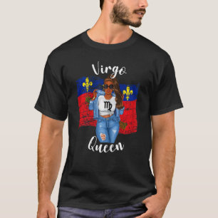 Vrouwen Afro Guadeloupe Maagd Koningin de vlag van T-shirt