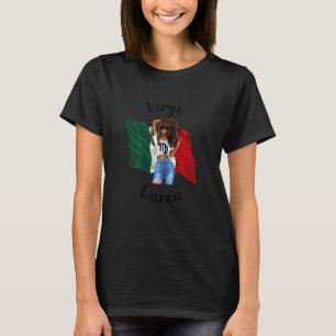 Vrouwen Afro Mexicaanse virale koningin Afrikaanse T-shirt