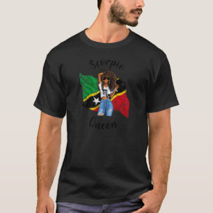 Vrouwen Afro St Kitts en Nevis Scorpio in Afrika T-shirt