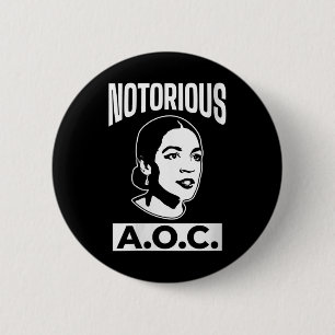 Vrouwen Alexandria Ocasio-Cortez Het beruchte AOC Ronde Button 5,7 Cm