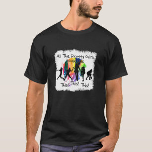 Vrouwen Alle meisjes lopen als dit Softbal T-shirt