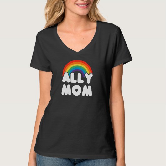 Vrouwen Ally Moeder LGBT CSD T-shirt (Voorkant)