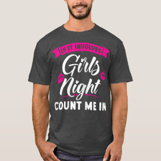 Vrouwen als het meisjes 's nachts aantrekt, tellen t-shirt
