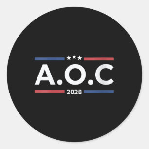 Vrouwen AOC Alexandria Ocasio Cortez 2028 voor Pre Ronde Sticker