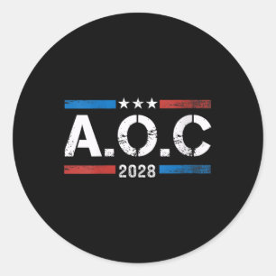 Vrouwen AOC Alexandria Ocasio Cortez 2028 voor Pre Ronde Sticker