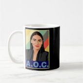 Vrouwen AOC Alexandria Ocasio-cortez Eerste Vrouw  Koffiemok (Links)