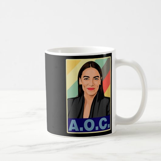 Vrouwen AOC Alexandria Ocasio-cortez Eerste Vrouw  Koffiemok (Rechts)