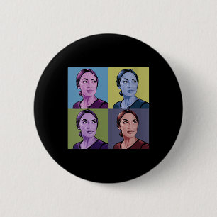 Vrouwen AOC Alexandria Ocasio-cortez Eerste Vrouw Ronde Button 5,7 Cm