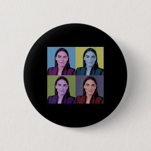 Vrouwen AOC Alexandria Ocasio-cortez Eerste Vrouw Ronde Button 5,7 Cm