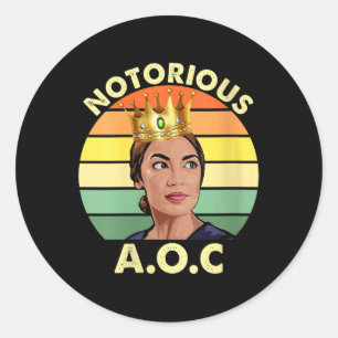 Vrouwen AOC Alexandria Ocasio-cortez Eerste Vrouw Ronde Sticker