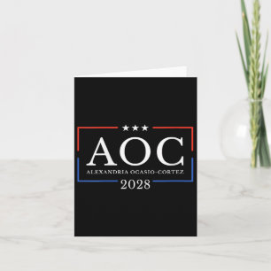 Vrouwen AOC voor President 2028 Eenvoudig teken vo Kaart