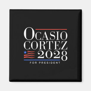 Vrouwen AOC voor President 2028 V-hals Magneet