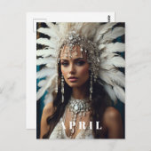 *~ Vrouwen AP53 APRIL Boho VERJAARDAG DIAMANTEN Briefkaart (Voorkant / Achterkant)