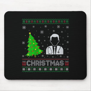 Vrouwen Arts Xmas Tree Lighting Ugly Christmas Muismat