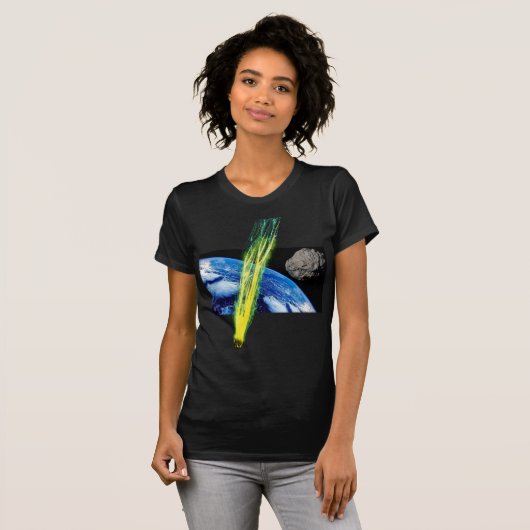 Vrouwen asteroïde aarde shirt (Voorkant volledig)