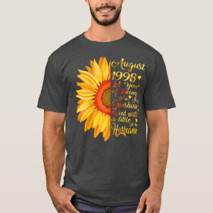Vrouwen Augustus Meisjes 1998 Birthday Gift 24 jaa T-shirt