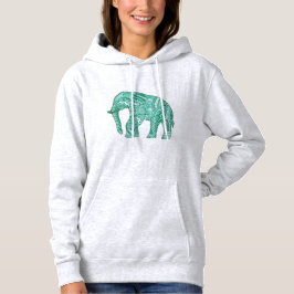 Vrouwen Basic Patroon Elephant Hoodie