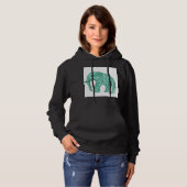 Vrouwen Basic Patroon Elephant Hoodie (Voorkant volledig)