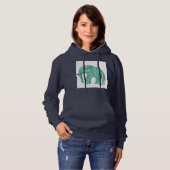 Vrouwen Basic Patroon Elephant Hoodie (Voorkant volledig)