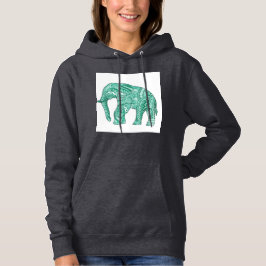 Vrouwen Basic Patroon Elephant Hoodie