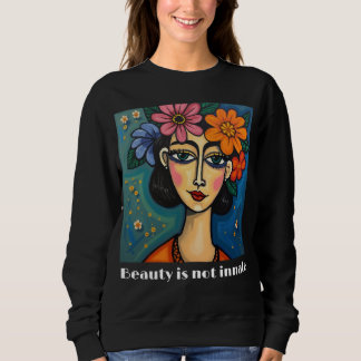 Vrouwen Basic Sweatshirt met positieve boodschap