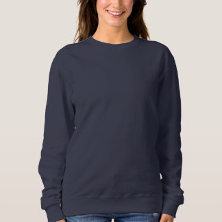 Vrouwen Basic Sweatshirt NAVY BLUE DIY Sjabloon