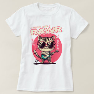 Vrouwen Basic T-shirt Rock & Rawer Cat