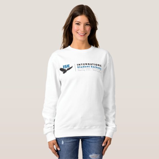 Vrouwen Basic Wit Sweatshirt (Voorkant volledig)