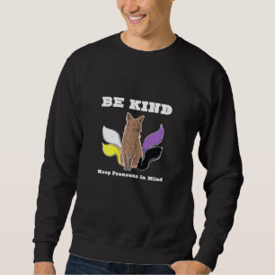 Vrouwen Be Kind Nonbinary Flag Enby Genderqueer No Trui