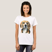 Vrouwen Beagle T-shirt (Voorkant volledig)