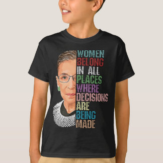Vrouwen behoren op alle plaatsen waar de beslissin t-shirt