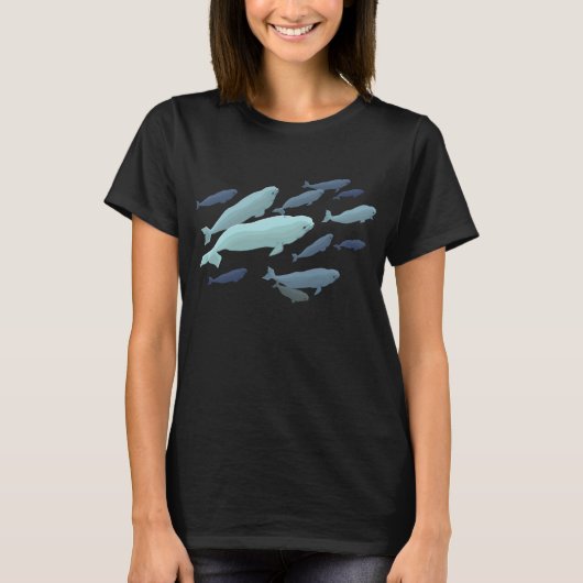 Vrouwen Beluga Whale T-Shirt Moederschap Whale Shi (Voorkant)