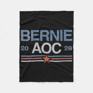 Vrouwen Bernie Sanders en AOC V-neck Fleece Deken