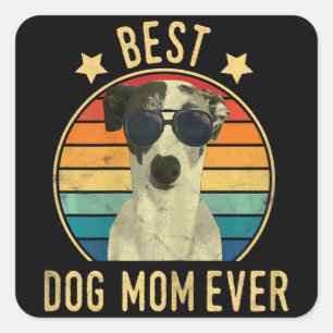 Vrouwen Best Dog Mam in Italiaans Greyhound Mors Vierkante Sticker
