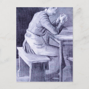 Vrouwen bidden door Vincent van Gogh Briefkaart