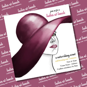 Vrouwen bij de lunch - een chique netwerkaffaire kaart