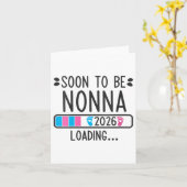 Vrouwen binnenkort Nonna 2026 Loading zwangerschap Kaart (Gele Bloem)