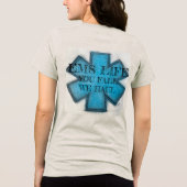 Vrouwen blauw EMS Life ster van het leven Tri-Blend Shirt (Achterkant)