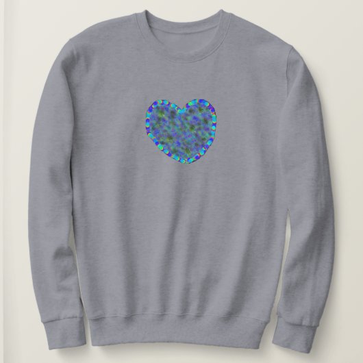 Vrouwen Blue Heart Sweatshirt (Design voorkant)