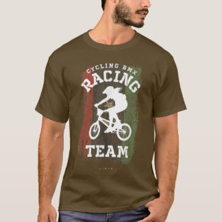 Vrouwen BMX Bike Libya Flag Biking Cycling Racing T-shirt