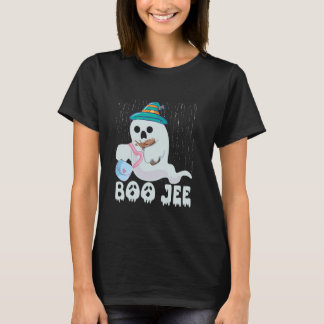 Vrouwen Boo Jee Schattigee geest met koffie Hallow T-shirt